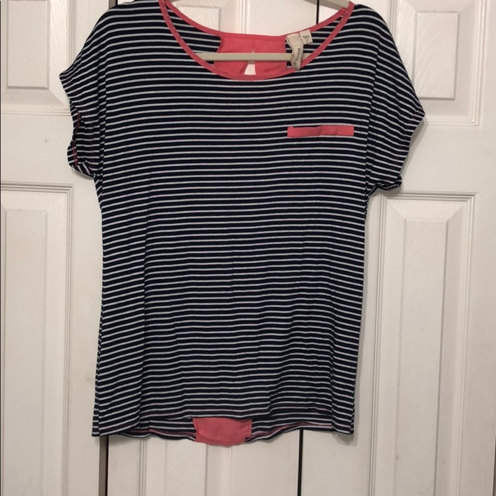 Navy & White striped shirt